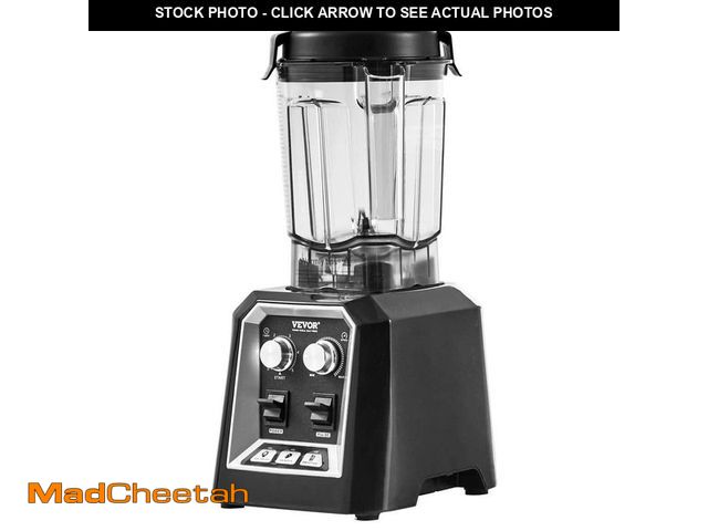 Lot 74-12558216 - VEVOR Commercial Smoothie Blenders 1.5L /50.7 oz. 1500-W 5-Speed Countertop Silent Blender, Black - ...