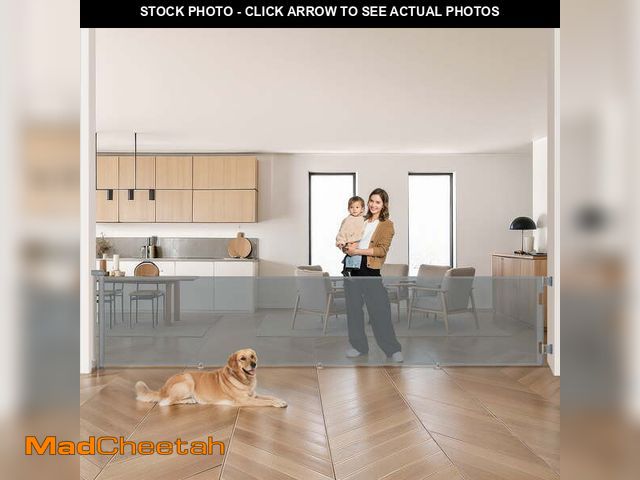 Lot 74-12667631 - Retractable Baby Gate, Caveen 120" Extra Wide ABS Expandable for Livingroom Outdoor, Gray - UNUSED