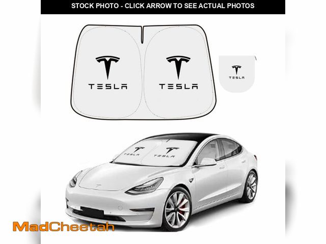 Lot 74-14205378 - 300T Sunshade for Tesla Model Y Model 3, Car Accessories 2026 for Tesla, Front Window Sunshade with ...