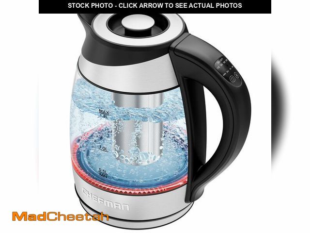 Lot 74-14424672 - Chefman Electric Kettle with Temperature Control, 5 Presets LED Indicator Lights, Removable Tea Infu...