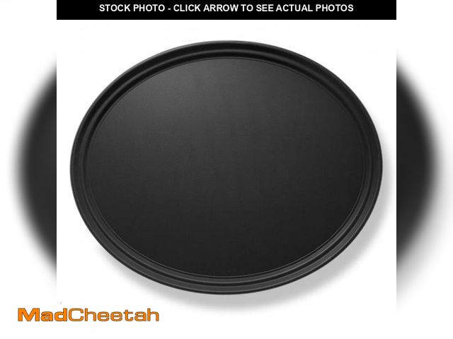 Lot 74-12298942 - Jubilee 29" Oval Restaurant Serving Tray, Black - NSF Certified Non-Slip Food Service Tray - USED
