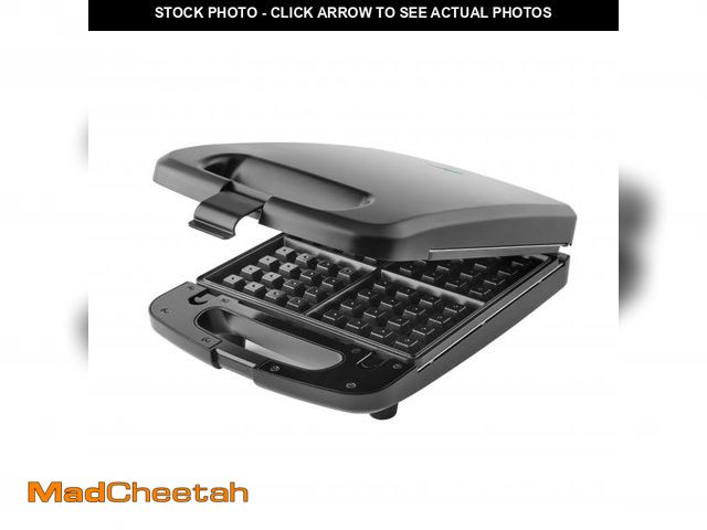 Lot 74-12526663 - Mainstays 4 Slice Waffle Maker, Removable Plates, Black Matte, Model MS8400778514-1 - UNUSED