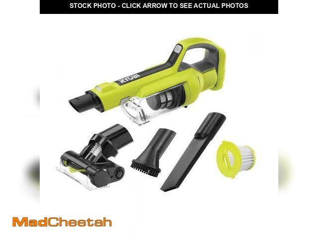 Lot 74-12424845 - RYOBI ONE+ 18V Cordless Hand Vacuum with Powered Brush with Hand Vacuum Replacement HEPA Filters (2-...