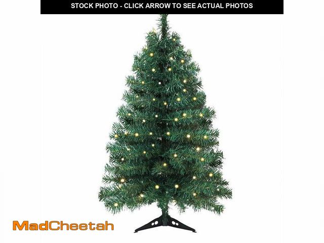 Lot 74-13053993 - 3 Ft Pre-Lit Christmas Tree, Artificial Christmas Trees with Lighting, Xmas Trees with 25 Led Lights...