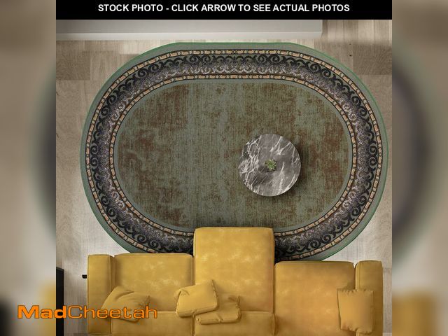 Lot 74-12572402 - Antep Rugs Alfombras Bordered Modern 5x7 Non-Slip (Non-Skid) Low Pile Rubber Backing Indoor Area Rug...