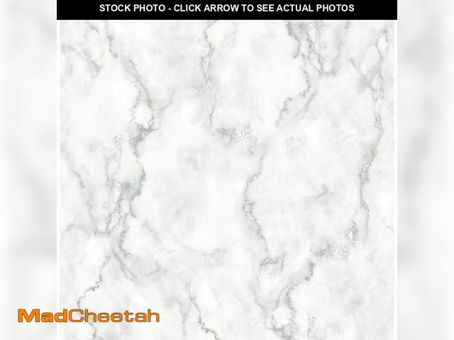 Lot 74-12683432 - NextWall Marble Texture White And Gray Vinyl Peel &amp; Stick Wallpaper Roll (Covers 30.75 Sq. Ft.) ...
