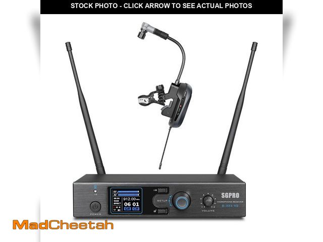 Lot 74-13548248 - SGPRO Saxophone Wireless Microphone Professional Gooseneck Clip-on Mic with Preset EQ &amp; ECHOs, 2...