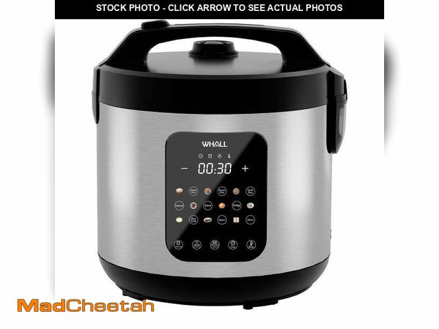 Lot 74-13060273 - (DENTED) WHALL Digital Rice Cooker â 10-Cup Uncooked / 20-Cup Cooked Capacity, Multi-Function Stea...