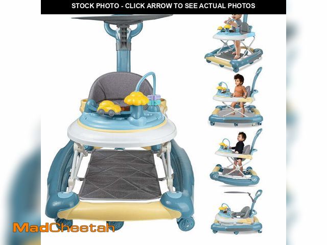 Lot 74-13816623 - EONROACOO 5-in-1 Baby Walker for Boys Girls, Adjustable Infant Walkers with Wheels(Green) - UNUSED