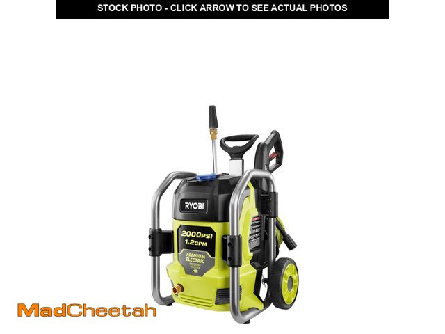 Lot 74-12799131 - Ryobi 2000 PSI 1.2 GPM Cold Water Electric Pressure Washer - USED