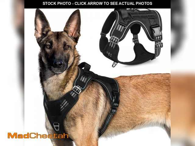 Lot 74-12120052 - rabbitgoo Tactical Dog Harness for Large Dogs, No Pull Military Service Vest with Handle &amp; Molle...