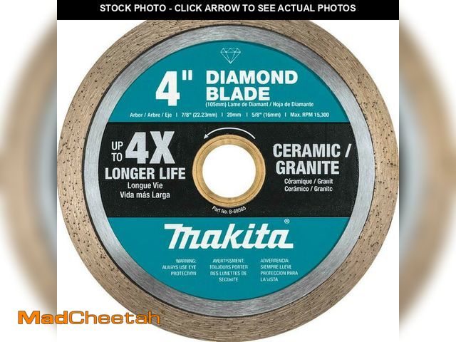 Lot 74-12553869 - Makita B-69565 4" Diamond Blade, Continuous Rim, General Purpose - UNUSED