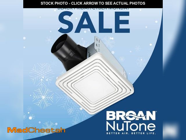 Lot 74-12684293 - Broan-NuTone Roomside Series, White, 80 CFM, No Cut Roomside Installation with Light, ENERGY STAR, B...