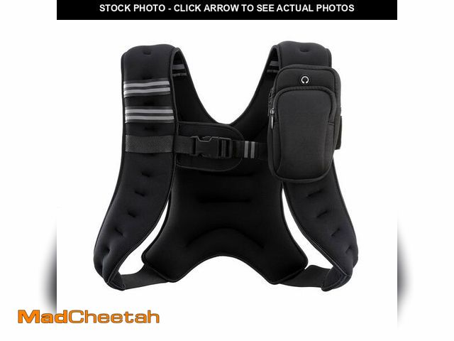 Lot 74-12707862 - ZELUS Weighted Vest, 6lb/8lb/12lb/16lb/20lb/25lb/30lb Weight Vest with Reflective Stripe for Workout...