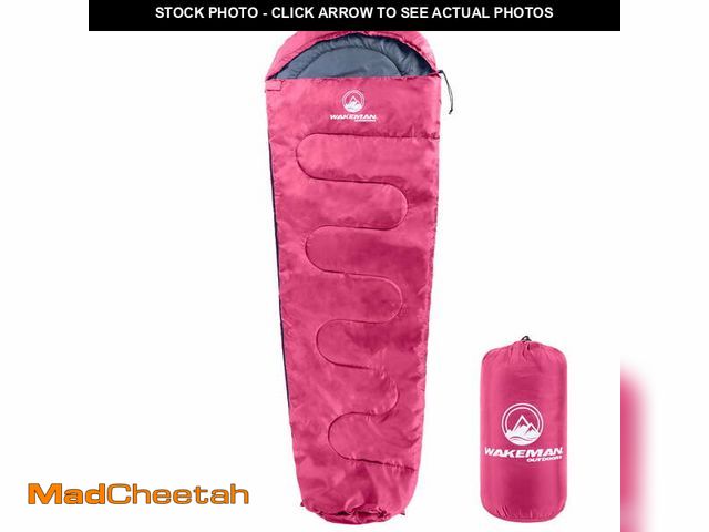 Lot 74-14344429 - Wakeman Outdoors Cold Weather Mummy Sleeping Bag Rated to 25ÃÂ°F, Pink - USED
