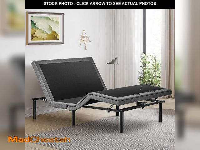 Lot 74-12130744 - Sweetcrispy Full Adjustable Bed Frame, Ergonomic Electric Bed Base with Wireless Remote and 2 USB Po...