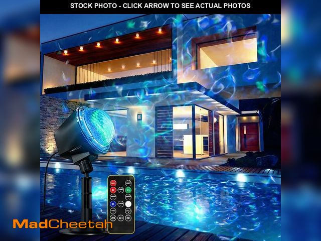 Lot 74-14479942 - Projector Lights Outdoor, 14 Colors Water Wave Ocean Moving Effect RGBW LED Night Light Weatherproof...