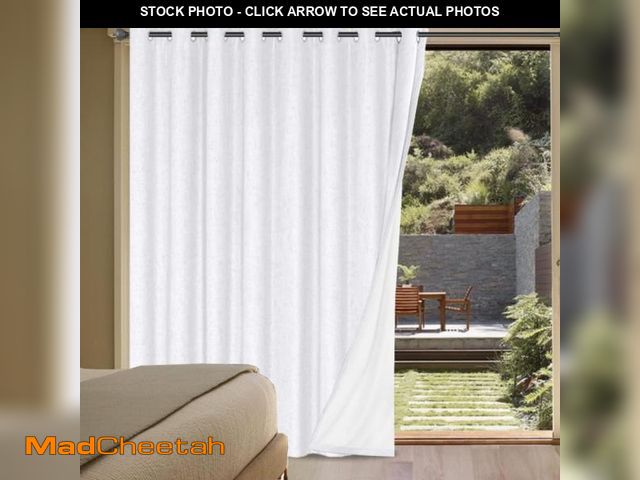 Lot 74-12327017 - H.VERSAILTEX Linen Blackout Curtains Durable Thick Textured Linen Look 100% Blackout Patio Door Curt...