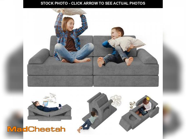 Lot 74-12489045 - zefinot Modular Kids Play Couch 10PCS Ã¢â¬â Convertible Kids Sofa &amp; Toddler Play Couch with D...