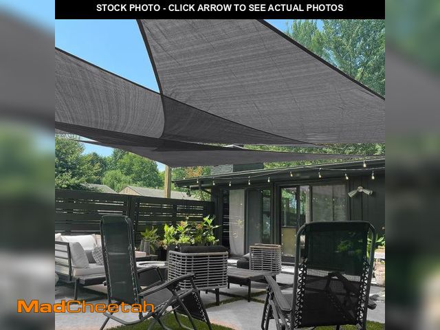 Lot 74-12309589 - LOVE STORY 10' x 10' x 10' Triangle Dark Grey Sun Shade Sail Canopy UV Block for Outdoor Patio Garde...