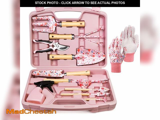 Lot 74-13960963 - Grenebo 12-Piece Womens Gardening Tools Gift Set, Rust-Proof &amp; Heavy-Duty Garden Tools with Dura...