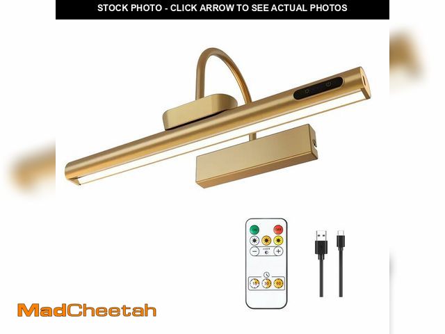 Lot 74-12703209 - LYTARA Dimmable Cordless Picture Light with Controller and Timer, Rechargeable 5000mAh Battery Wall ...