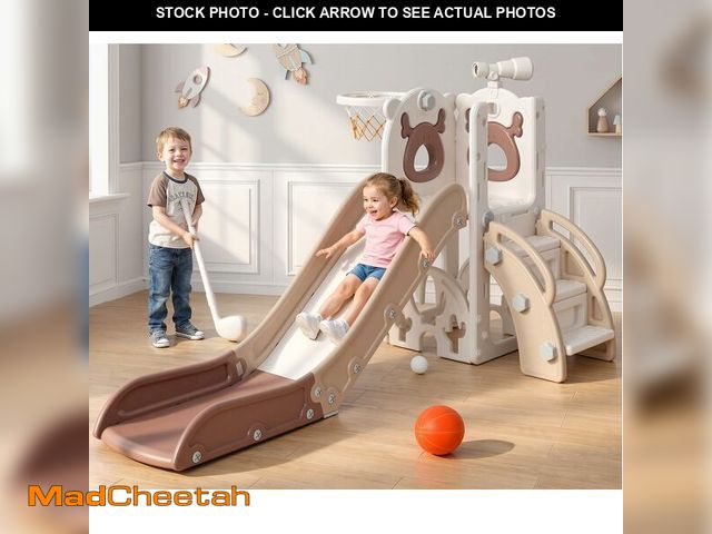 Lot 74-13382445 - Mloong 7 in 1 Toddler Slide, Kids Slide for Toddlers Baby 1-3 Years Old, Indoor and Outdoor with Bas...