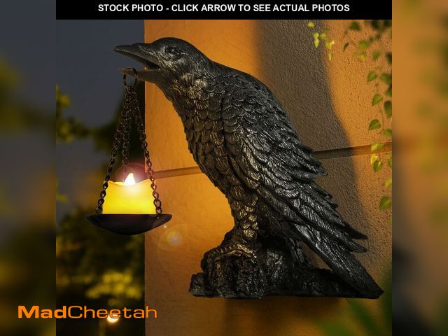 Lot 74-14297553 - Gothic Crow Wall Art Decor Outdoor Wall Sconce Raven lamp Table Candle Holder Halloween Wall Decor f...