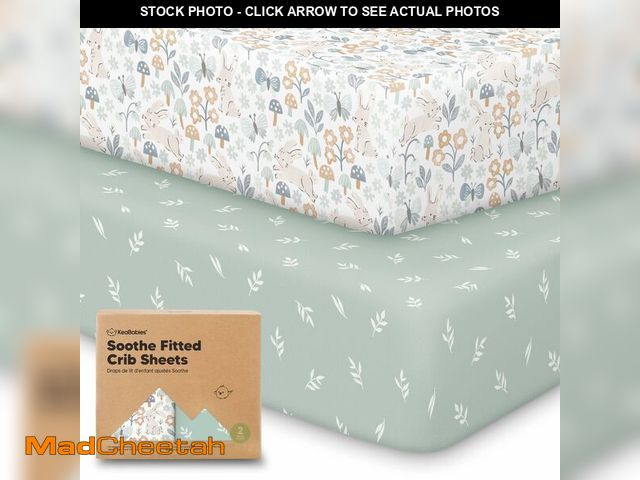 Lot 74-12878168 - KeaBabies 2-Pack Organic Crib Sheets for Boys, Girls - 52x28 Fitted Crib Mattress Sheet Neutral, Bre...