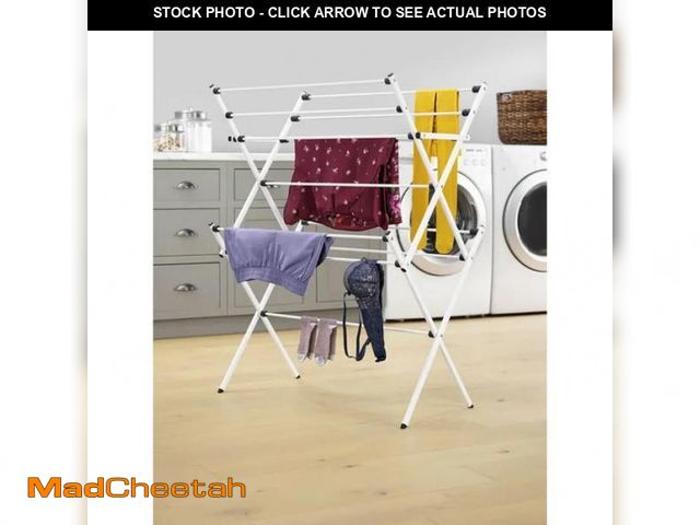 Lot 74-12536053 - Mainstays X-Wing 2 Tier Steel Drying Rack - UNUSED
