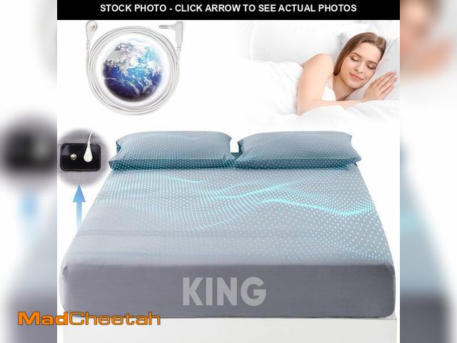 Lot 74-13625405 - Grounding Sheets King Size, 95% Organic Cotton + 5% Pure Silver Fiber, Grounding Sheet Earth Connect...