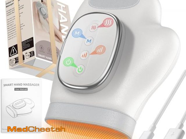 Lot 74-11910997 - YNSZAS Professional Hand Massager with Heat Compression Therapy, 3 Massage 4 Temperatures 5 Compress...