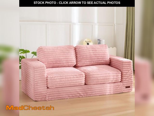 Lot 74-12289932 - MAXYOYO Bean Bag Chair, Two-seat Bean Bag Sofa with Pillows and Armrests for Adults, Upholstered Lov...