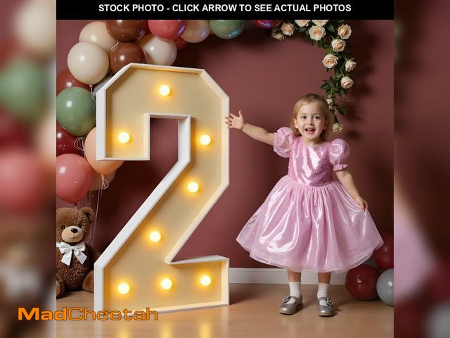 Lot 74-14148780 - imprsv 3FT Light Up Numbers, Marquee Numbers 2 for Birthday and Anniversary Party Decorations, Large...