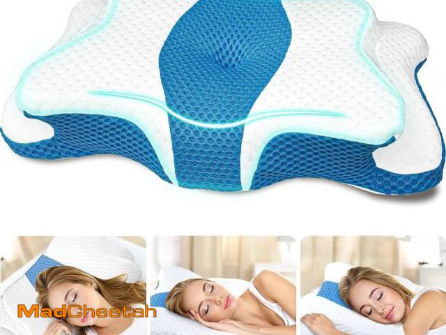 Lot 74-12304896 - CHxxy Memory Foam Pillows, Cervical Pillow for Neck and Shoulder Pain Relief, Ergonomic Contour Bed ...