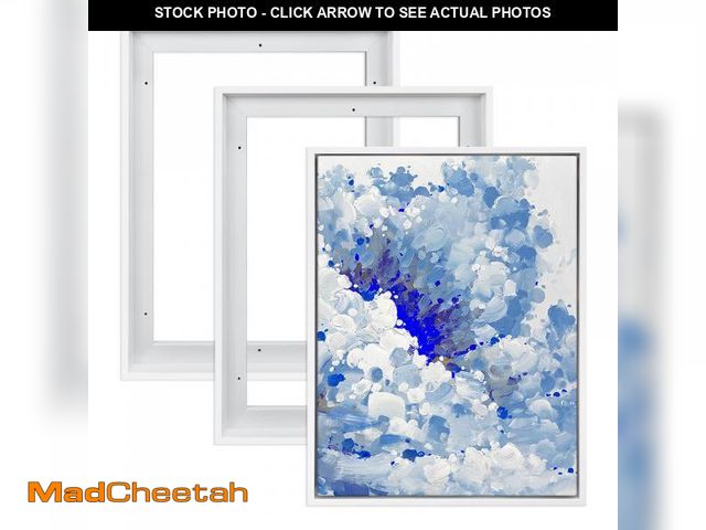 Lot 74-12114676 - FOLKOR Floating Canvas Frame for 6x8 Inch Painting 0.6-0.8Ã¢â¬Â Deep, 3 Pack Floater Frame for Can...