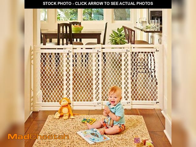Lot 74-12211657 - MyPet Extra Wide Pet Gate: Smoothly Opens in Extra Wide Spaces. Fits 22" - 62" Wide. Hardware Mount....