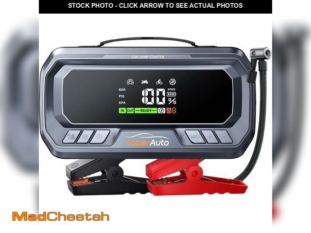 Lot 74-10956111 - YaberAuto Portable Car Jump Starter with Air Compressor 160PSI, 6000A 65W Charging Car Battery Jump ...
