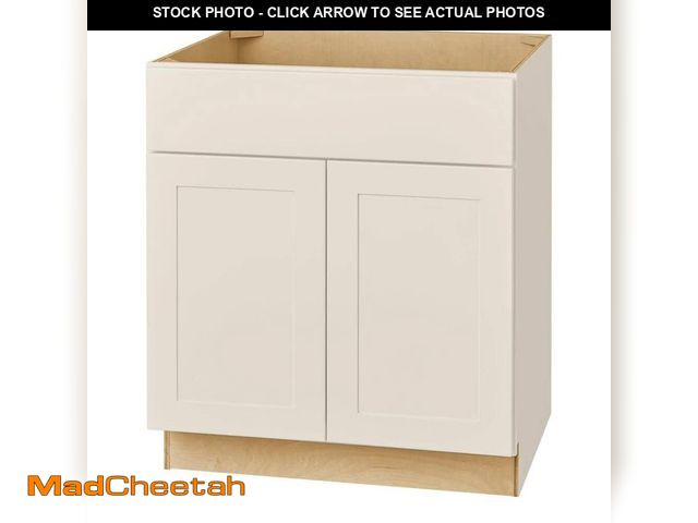 Lot 74-12892543 - Hampton Bay Avondale 30 in. W x 24 in. D x 34.5 in. H Ready to Assemble Plywood Shaker Sink Base Kit...