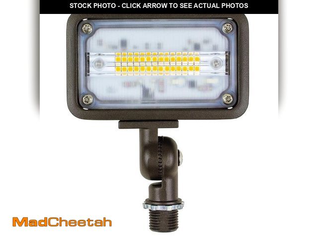 Lot 74-14314155 - Commercial Electric 16W Bronze Integrated Outdoor LED Weatherproof Wall Wash Light and Adjustable Mo...