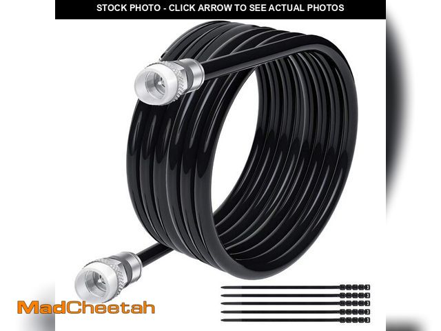 Lot 74-12971644 - Elecan RG6 Coaxial Cable 100 Feet Indoor/Outdoor Direct Burial Coax Cable,Quad Shielded Waterproof i...