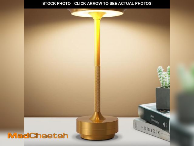 Lot 74-12356715 - ginspyi Cordless Table Lamps, 5000mAh Battery, 3-Color stepless dimming LED Desk lamp with Memory Fu...