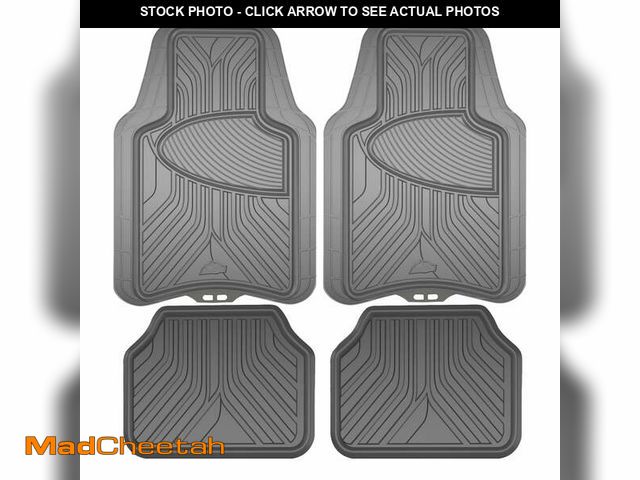 Lot 74-14087782 - Armor All 4 Piece Rubber All-Season Trim-to-Fit Floor Mats Gray, 78847WDC - UNUSED