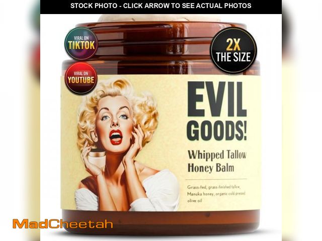 Lot 74-12315165 - Whipped Beef Tallow and Manuka Honey Balm Moisturizer for Skin, Face, Lips, Body - Unscented - USED