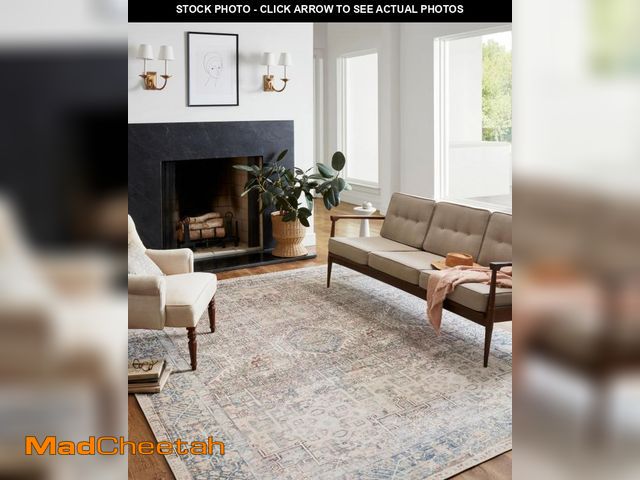 Lot 74-12262902 - Loloi Chris Loves Julia Jules Collection JUL-07 Natural/Ocean 7'-6'' x 9'-6'', .13" Pile Height, Are...