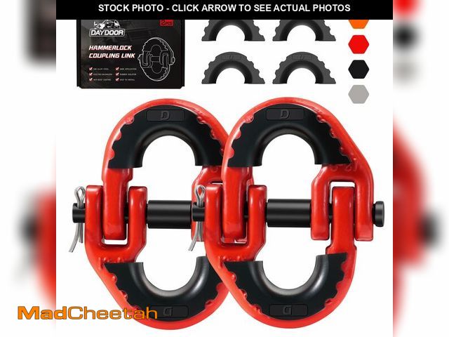 Lot 74-14266189 - DAYDOOR 2-Pack 1/2" Safety Chain Connector Link, 12000 lbs G80 Trailer Chain Connector Compatible wi...