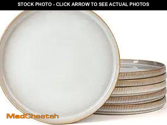 Lot 74-12125391 - famiware Star Dinner Plates for 6, 10 inches Plate Set, Scratch Resistant, Stoneware Dinnerware, Kit...
