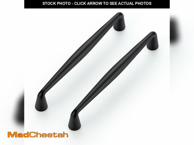 Lot 74-14152116 - Ravinte 10 Pack 5 Inch Matte Black Kitchen Cabinet Handles Solid Zinc Alloy Cabinet Pulls Cupboard H...