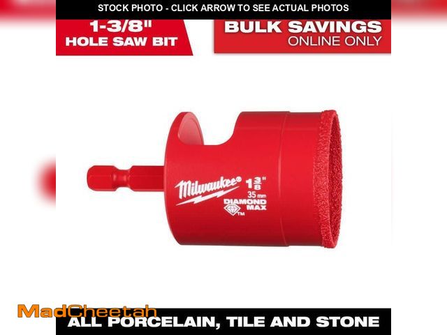 Lot 74-14468186 - *DIRTY/SCRATCHED* Milwaukee 1-3/8 in. Diamond Max Hole Saw Bit 49-56-0520 *DIRTY/SCRATCHED*  - USED
