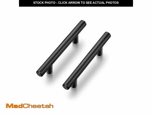 Lot 74-13719051 - Ravinte 30 Pack | 5 Inch Cabinet Pulls Matte Black Stainless Steel Kitchen Drawer Pulls Cabinet Hand...